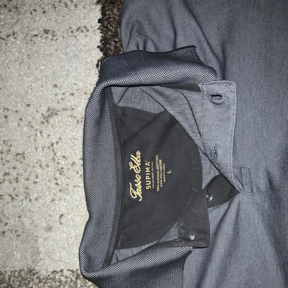Tasso Elba Long Sleeve Collard Shirt - Large